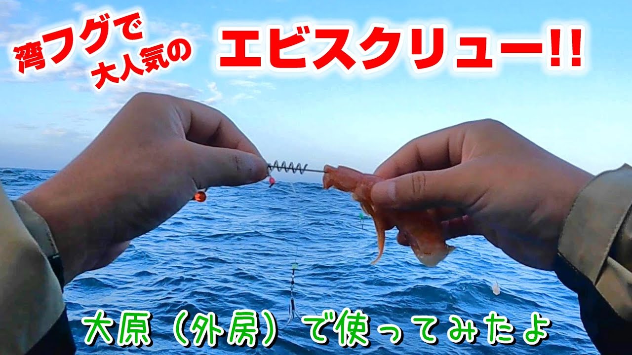 エビ餌が外れない【海老スクリュー】大原・敷島丸さんでショウサイフグ釣り