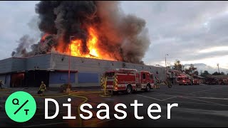 Mive Fire Engulfs Iconic Roller Rink In Southern California