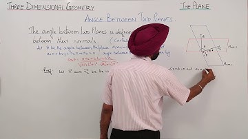 Online Free ICSE MATH 12 | THE PLANE | Angle between two Planes Cartesian form l l1191
