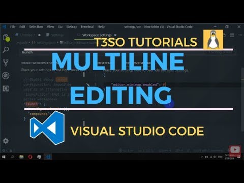 Multiline editing in Visual Studio Code - YouTube