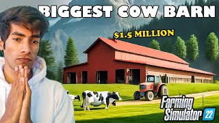 Spending 1.5 Million to Make Big Cow Barn in Farming Simulator Part 20