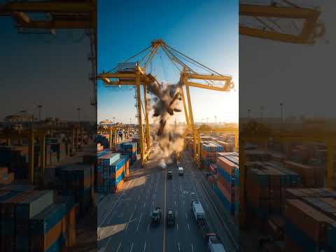 Giant Crane COLLAPSES