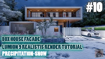 Lumion 9 Realistic Render Tutorial #10 - Exterior Facade Precipitation Snow