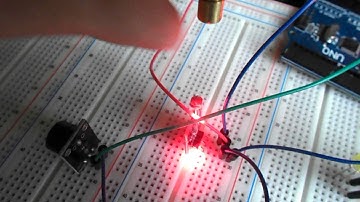 Visuino - Perimeter protection with laser detector Arduino