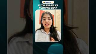 Ruthless Rules For UPSC CSAT #jasleenkaur #sarrthiias
