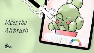 How to use the Airbrush tool in Lake Coloring app for texture and depth screenshot 1