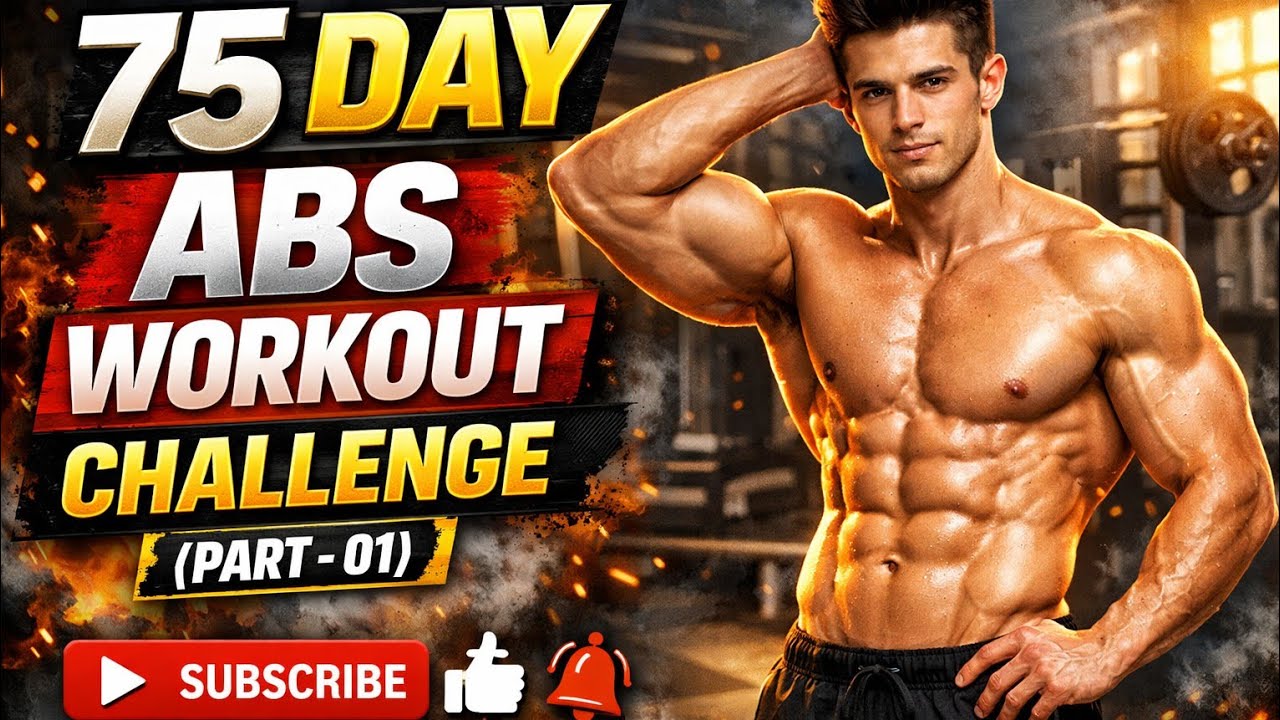 75 Day Abs workout Challenge at home [part -01] - YouTube
