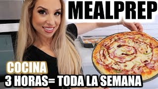 MEALPREP COCINA 3 HORAS= CENAS para TODA la SEMANA/ PIZZA, RAMEN, ETC...