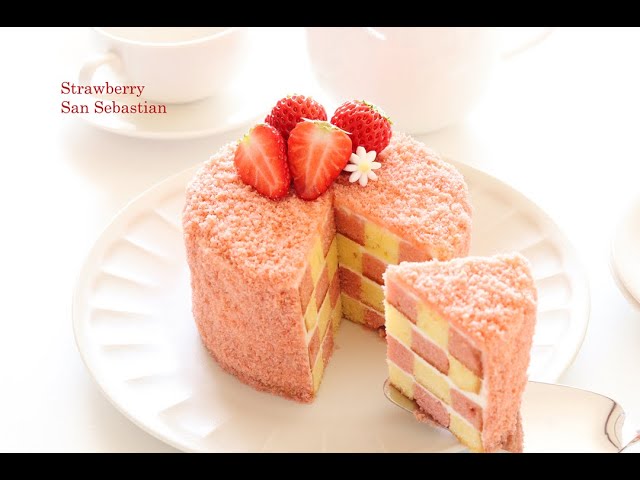 Strawberry San Sebastian Cake Recipe：イチゴのサンセバスチャン 