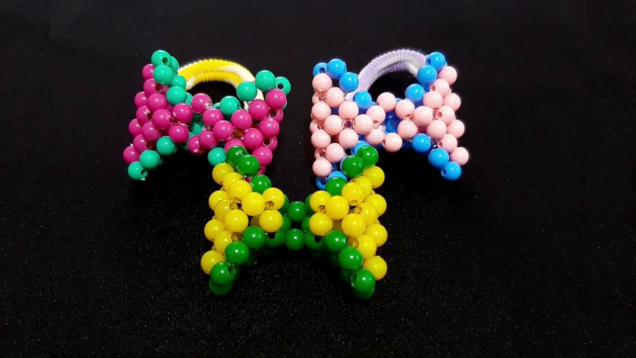 #طريقة _عمل_ توكة _خرز _على_ شكل _فيونكة