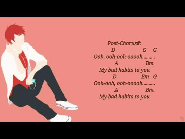 Bad Habits Chord Guitars (Ed Sheeran | Cover Lyrics)