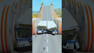 Car & School Buses vs Hydraulic Crush - BeamNG.drive