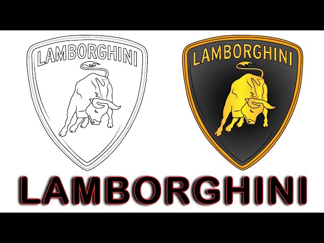 Update 154+ lamborghini logo drawing best