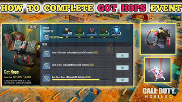 How to complete Got Hops event in Call of Duty mobile | How to get Pumped new BR Class cod mobile