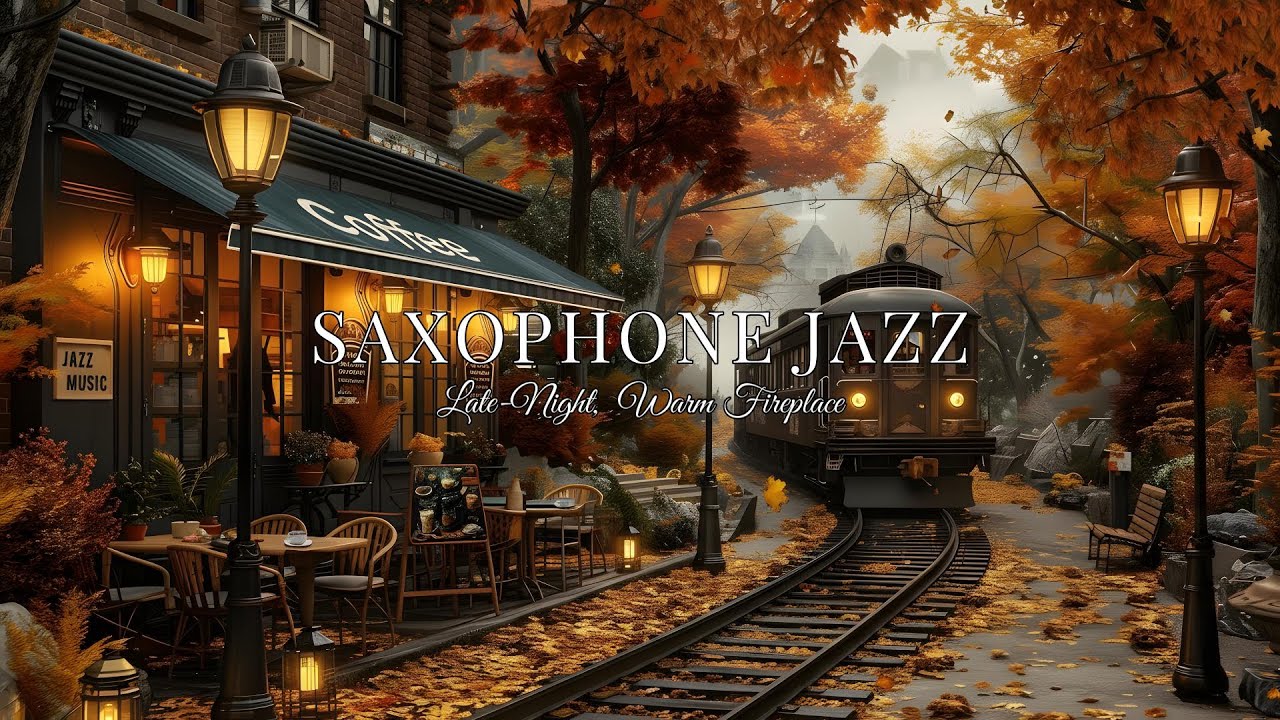 Saxophone Jazz 🎷 Relaxing Instrumental Jazz & Snow 🎷 Romantic Jazz Night in the Street