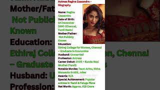 🔴 Regina Cassandra Biography | The Evergreen Beauty of South Cinema | Life Career Success & Secrets
