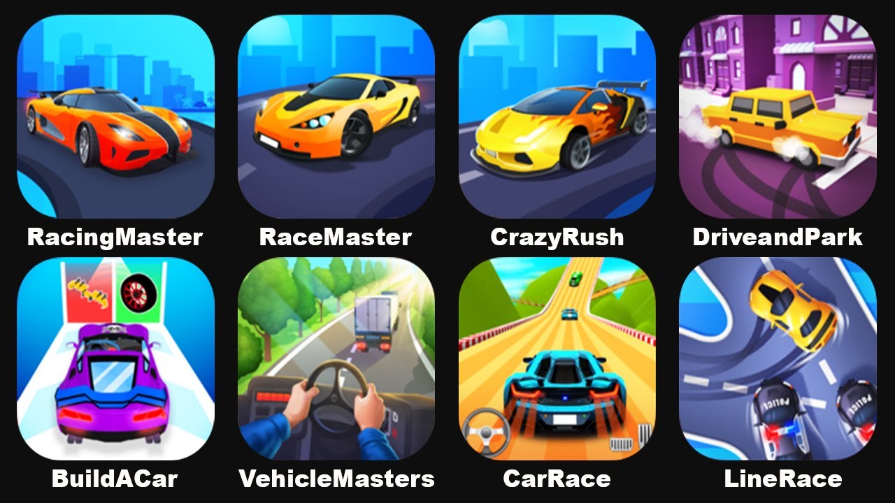 Race Master 3D Car Racing Master,Vehicle Masters,Car Race,Crazy Rush 3D,Build A Car,Drive and Park
