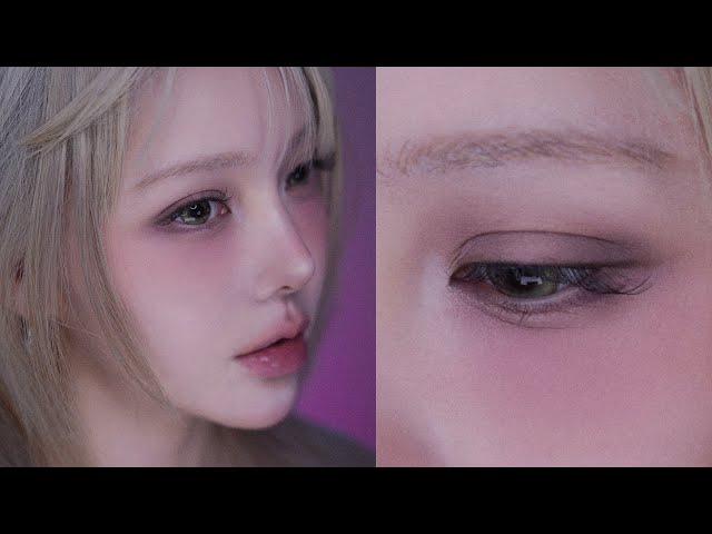 청순함에 스모키 한 방울🤍 Pure semi-smoky makeup