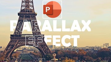Text behind the object in PowerPoint  - Parallax Effect