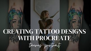 Creating Tattoo Designs with Procreate: Taurus Inspired Portrait screenshot 2