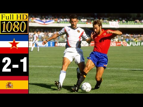 Yugoslavia 2-1 Spain World Cup 1990 | Full highlight | 1080p HD