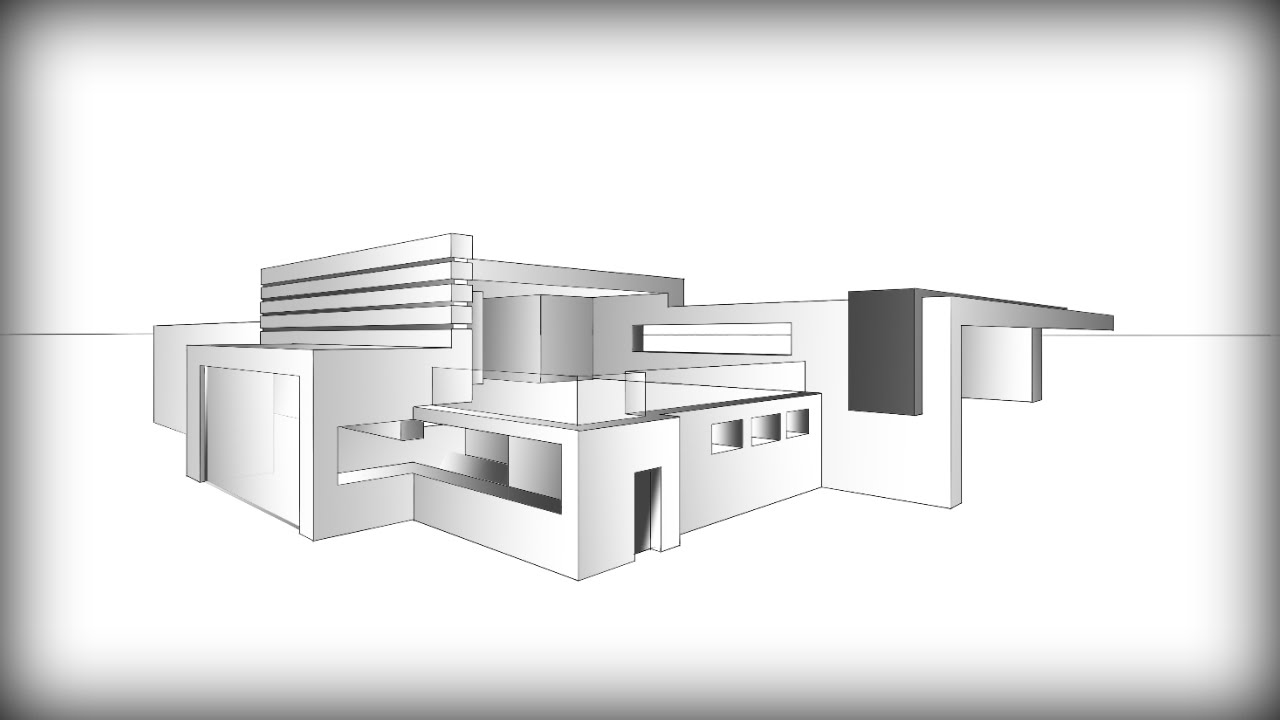 ARCHITECTURE DESIGN 7 DRAWING  A MODERN HOUSE  YouTube