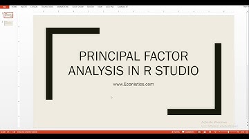 R studio - Principal Factor Analysis (Exploratory Factor Analysis)