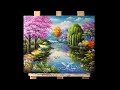 Beautiful gardens and flowers Acrylic Painting