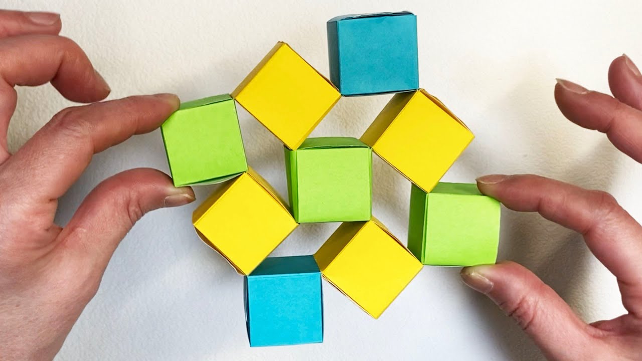 遊べるおりがみ】How to make an origami transforming cubes - YouTube