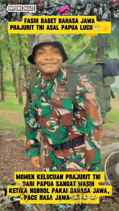 Kelucuan Prajurit TNI Asal Papua Fasih Bahasa Jawa‼️😂#papua #tni #tniad#lucu #babinsa