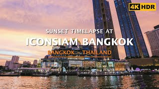 Timelapse - Sunset at the Terrasse of ICONSIAM in Bangkok