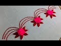 Hand Embroidery:Very beautiful border design embroidery by nakshi design art.