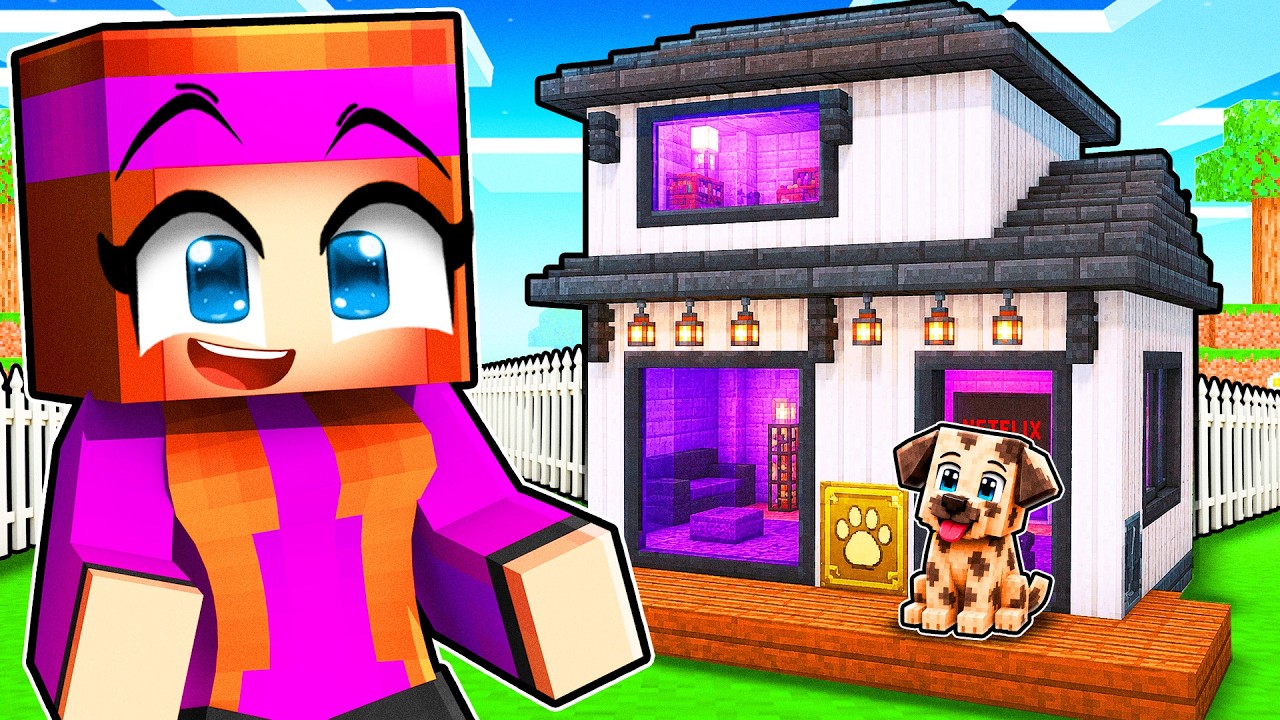 J'ai fait une maison de rêve pour mon chien sur Minecraft !