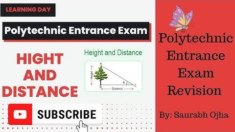 4. Polytechnic Entrance Exam Math | height and distance |  महा Revision class | गणित का बनेगा तितली