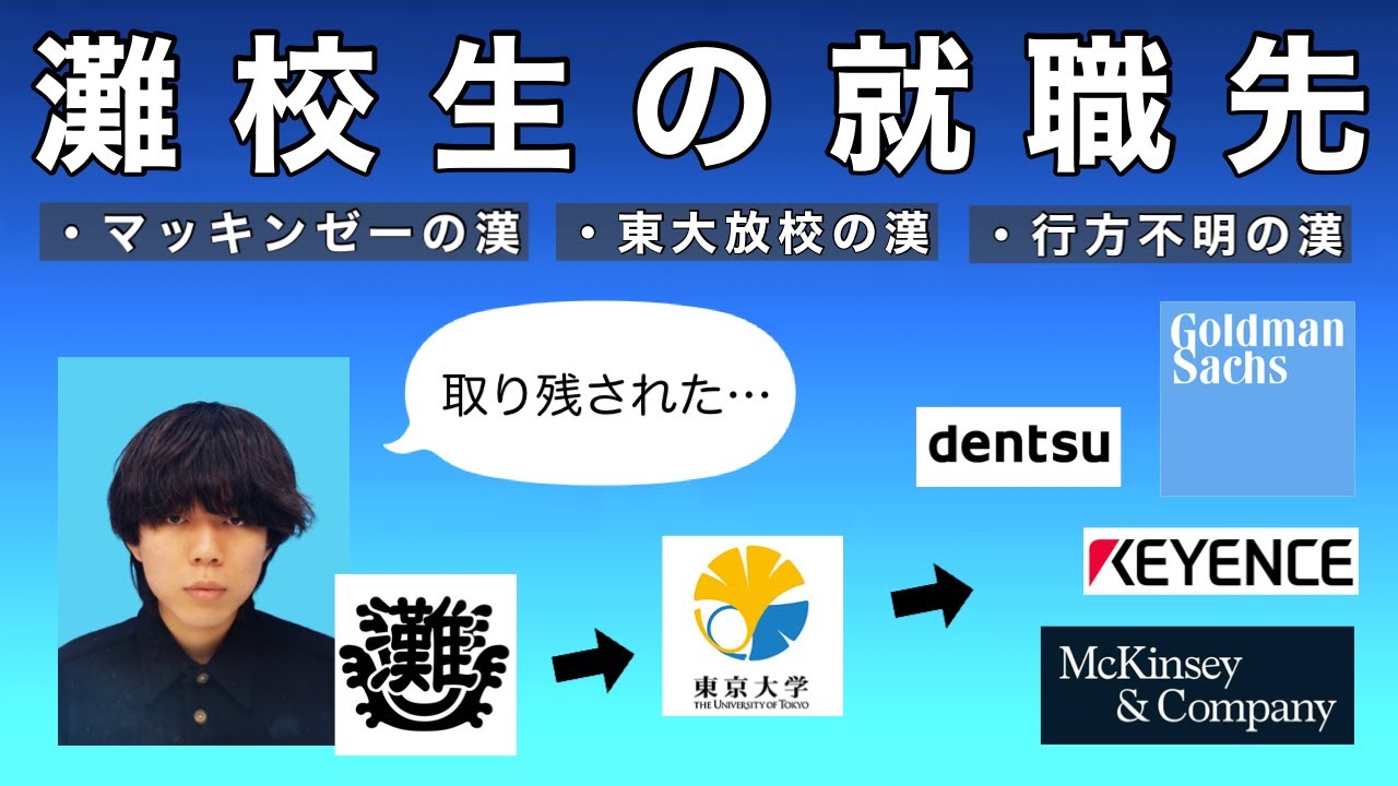 【放校あり】東大理三YouTuber、灘高の同級生たちのヤバすぎる就活事情を語る