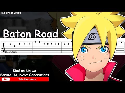 Boruto: Naruto Next Generations OP 1 - Baton Road Guitar Tutorial