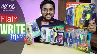 Flair Write More Kits | 18 Pcs , 14Pcs , 9Pcs | Multipurpose stationery gifting kits.