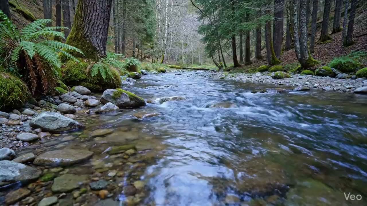 Deep River Flow Sounds for Sleep & Relaxation | Nature ASMR No Music