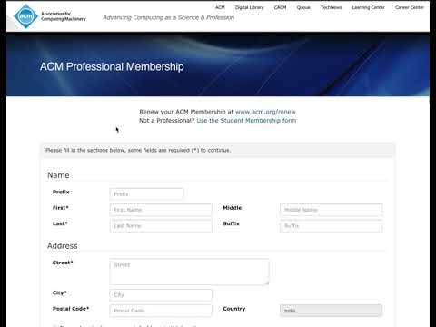 How to get ACM Professional Membership?