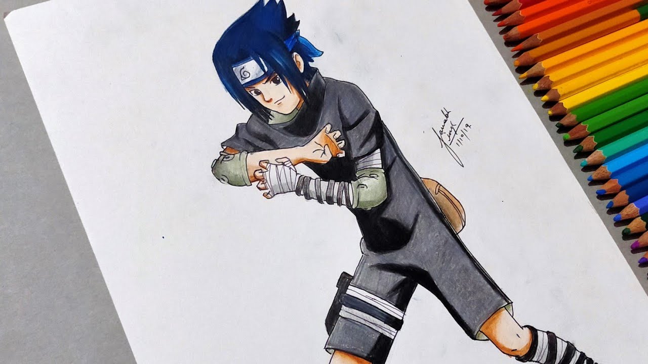 Speed Drawing - Sasuke Uchiha - Naruto [ by ConFal-Art on DeviantArt