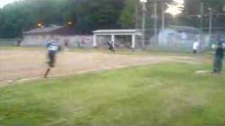 Montalvo batting the softball