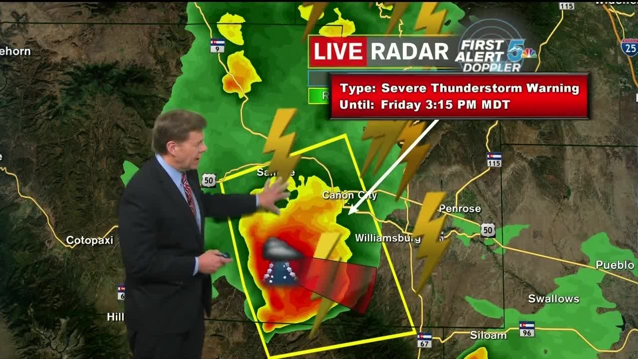 Severe Thunderstorm Warning for El Paso County - YouTube