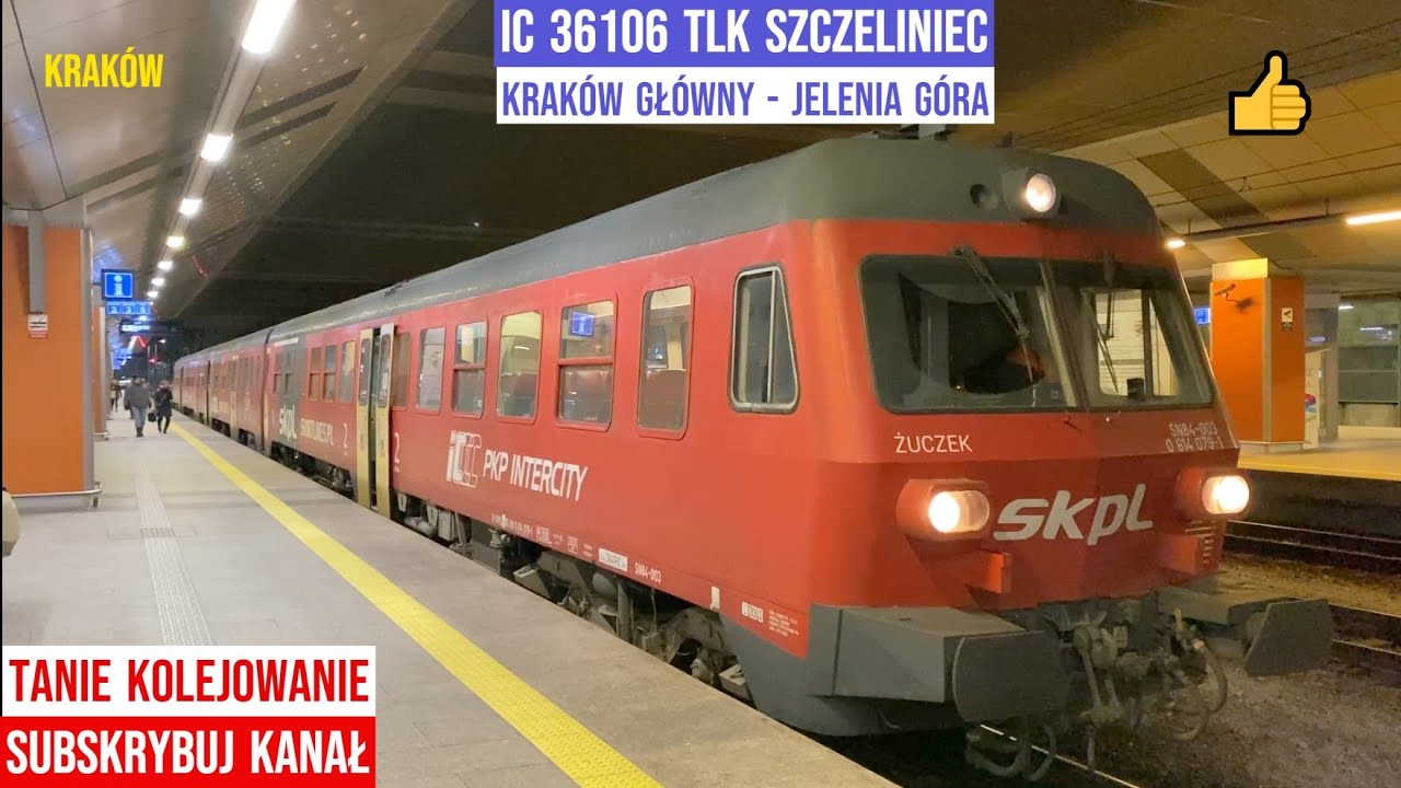 Pociąg Jadący Z Dworca Kraków Główny Do Kołobrzegu Pociąg Train Zug TLK 36106 SZCZELINIEC Kraków Główny - Jelenia Góra