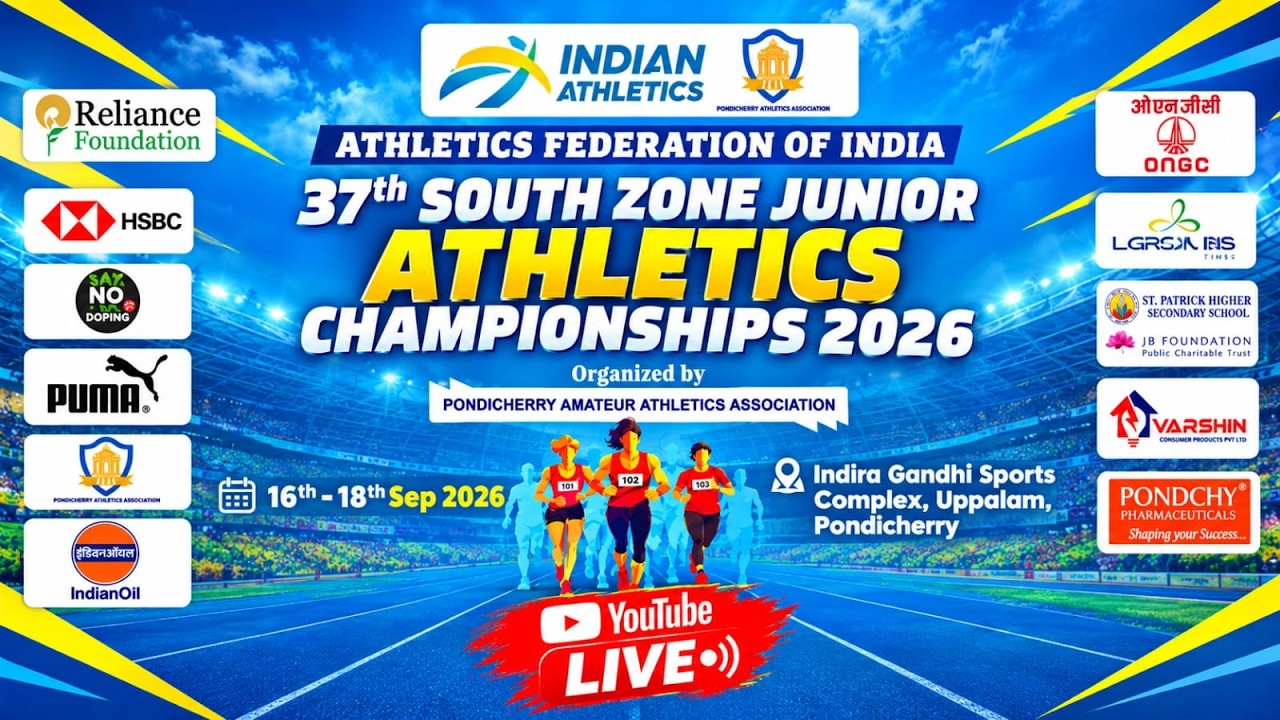 37th South Zone Junior Athletics Championships 2026. Day - 2