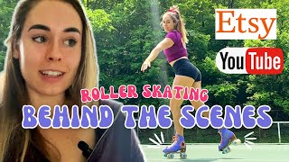 I opened a ROLLER SKATE ETSY shop + BTS of Filming a roller skate video | Roller Skating Vlog