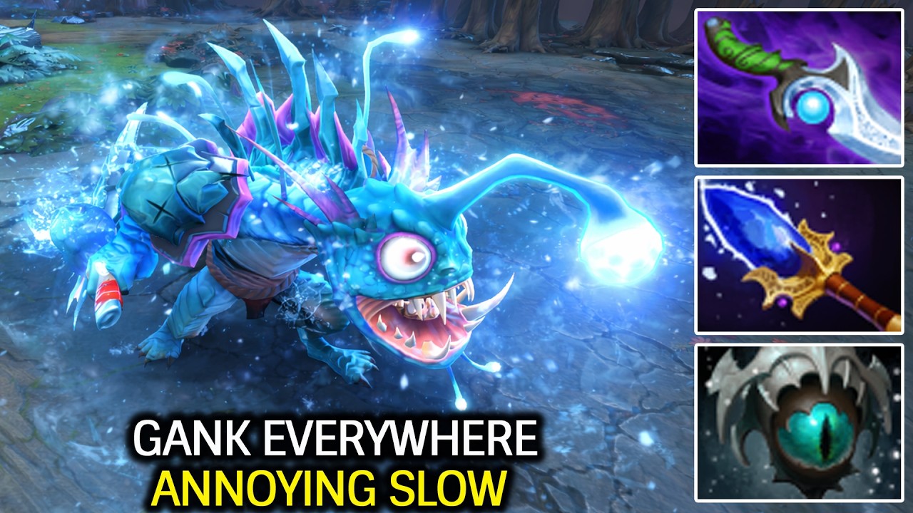 Slark Gank Everywhere – Diffusal + Scepter Annoying Slow Dota 2