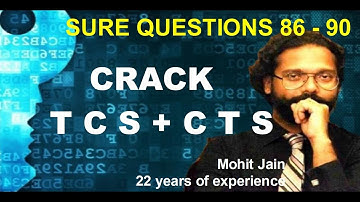 COGNIZANT TCS NINJA APTITUDE QUESTIONS WITH SOLUTIONS PART 8 Q. NO. 86-90 | By Mohit Jain