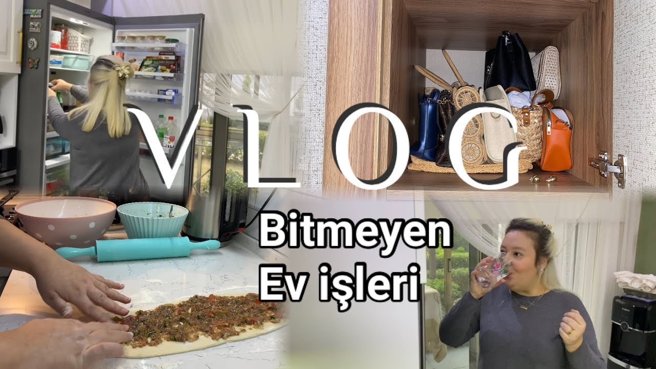 VLOG || MUTFAKTAYIZ | BENİMLE YOĞUN BİR GÜN 🏡 | EVDE KIYMALI GERÇEK FIRIN PİDESİ NASIL YAPILIR ?
