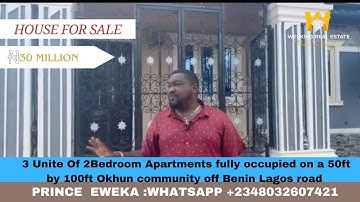 HOUSE FOR SALE IN UGBOWO LAGOS ROAD BENIN CITY EDO STATE NIGERIA