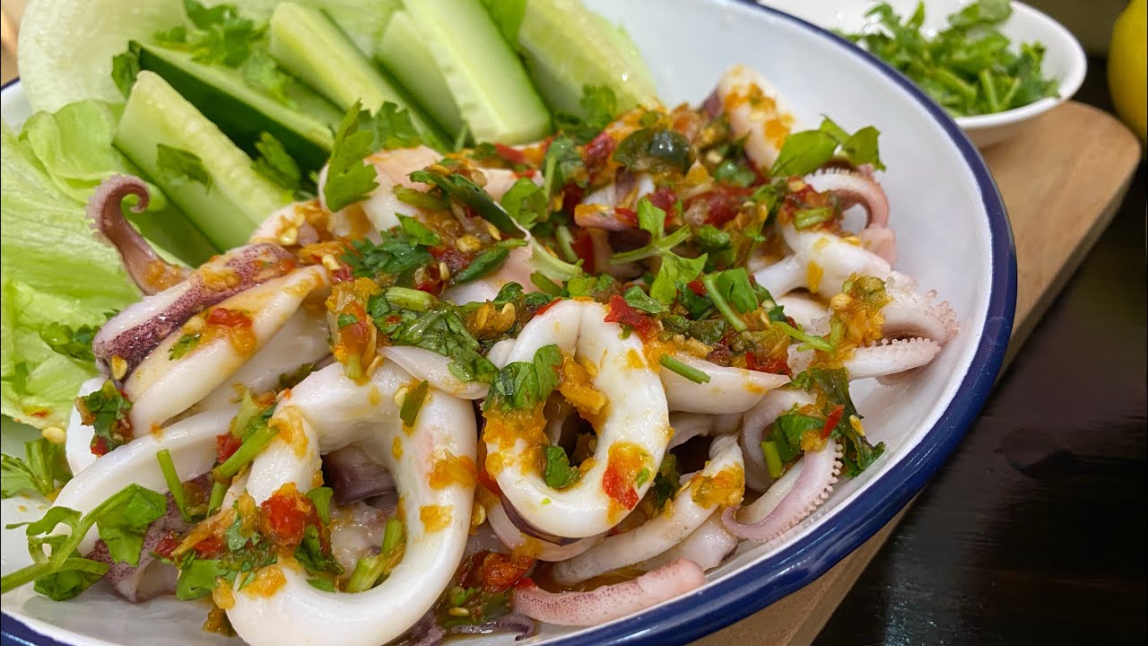 Sotong Sos Thai Ala Khairulaming Grill Squid With Thai Dipping Sauce Youtube